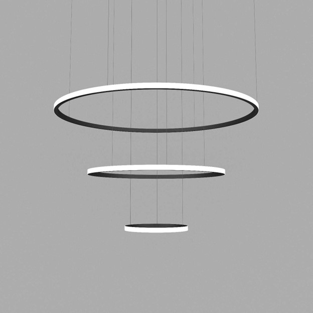 Corp de iluminat decorativ cu led in forma de cerc, cu dimensiuni variate, potrivit tendintelor anului 2022